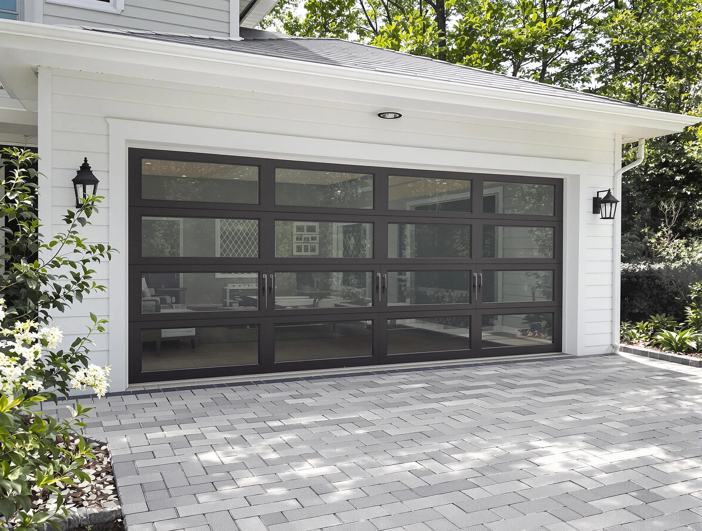 Moody Garage Door Repair design specialist presenting custom garage door options to Moody homeowner