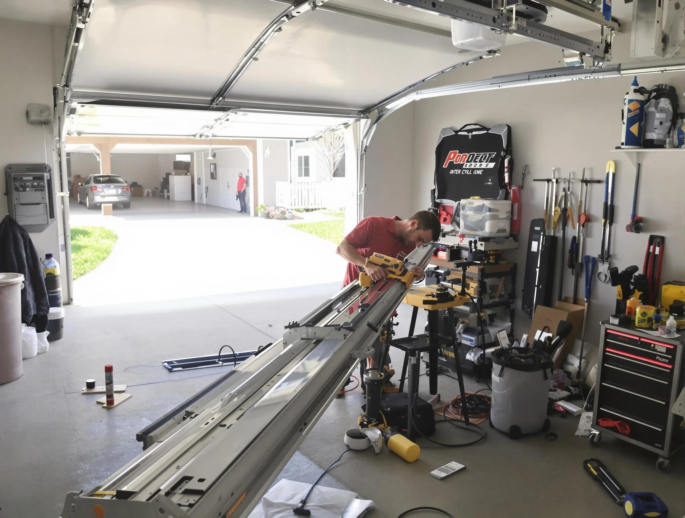Moody Garage Door Repair expert performing track repair in Moody