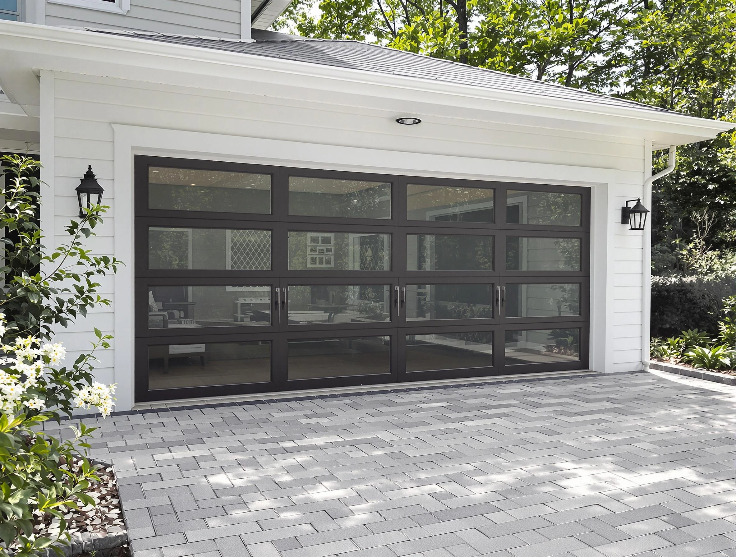Moody Garage Door Repair design specialist presenting custom garage door options to Moody homeowner